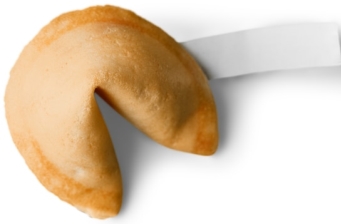 Печенье с предсказанием с чистым листом бумаги | Премиум Фото